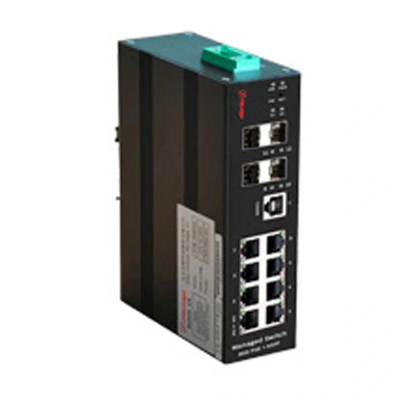 F6-5800-M8GT4XL3 Управляемый DIN-RAIL L3 4-портовый 10G SFP 8-портовый промышленный коммутатор 1000M Tx