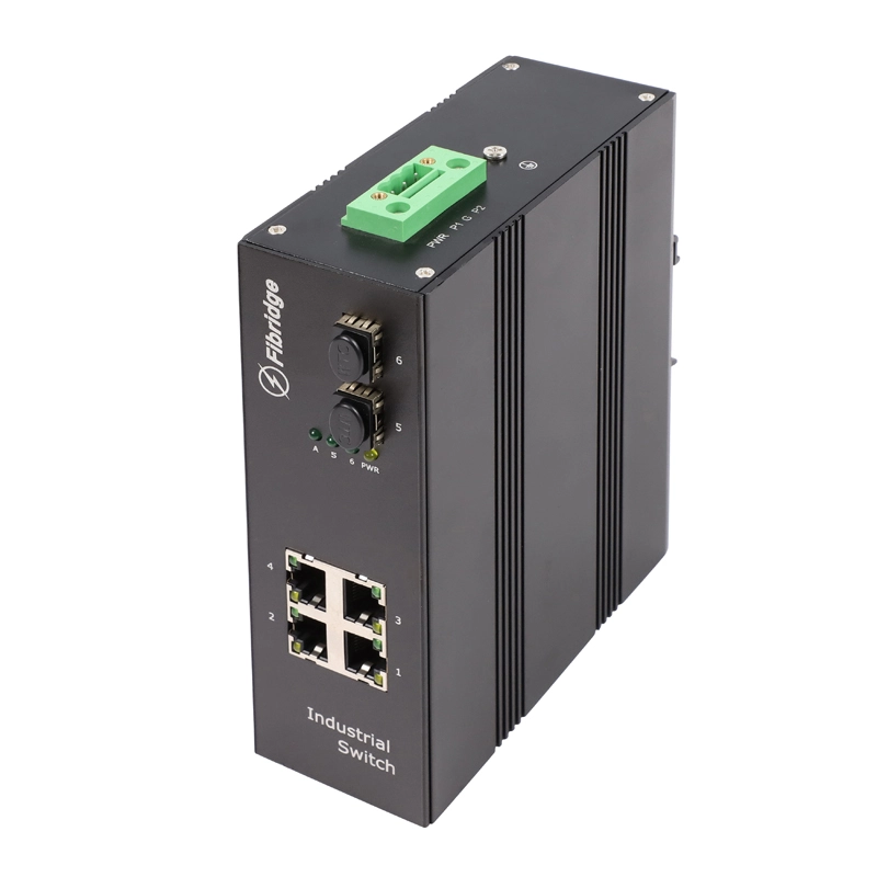 F6-4GT2GX Неуправляемый 2-портовый промышленный коммутатор DIN-RAIL 1000M Fx 4-Port 1000M Tx