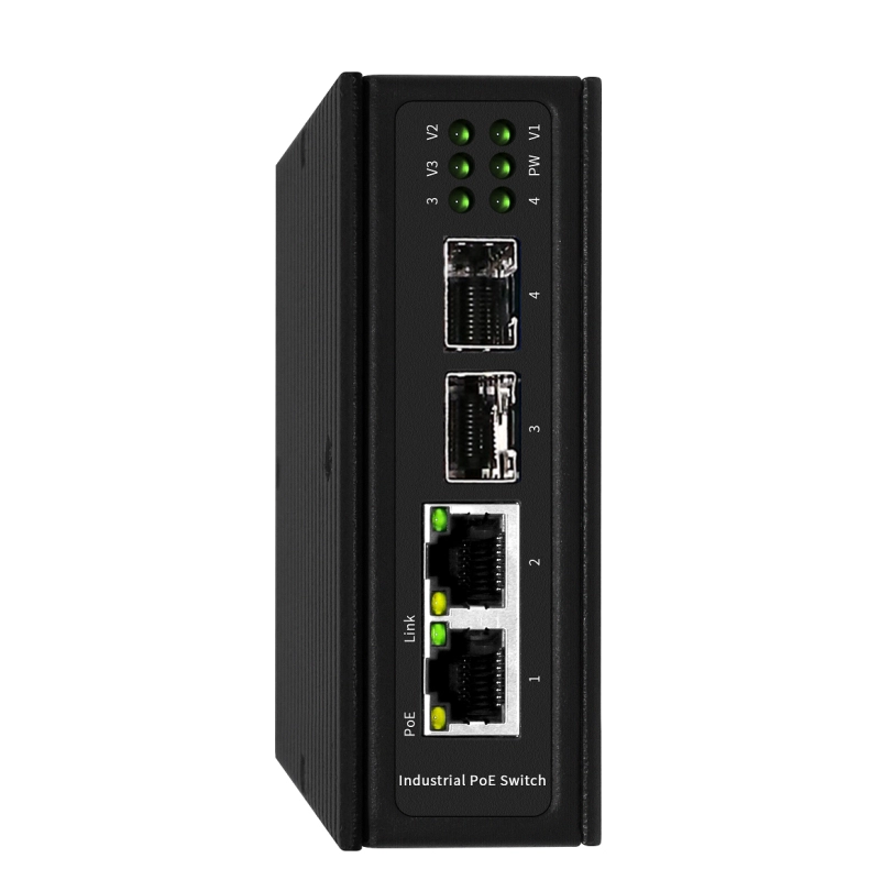 F6-5800-2GTP2YS Неуправляемый 2 2,5G Opt и 2 1G Base-Tx Poe Промышленный коммутатор