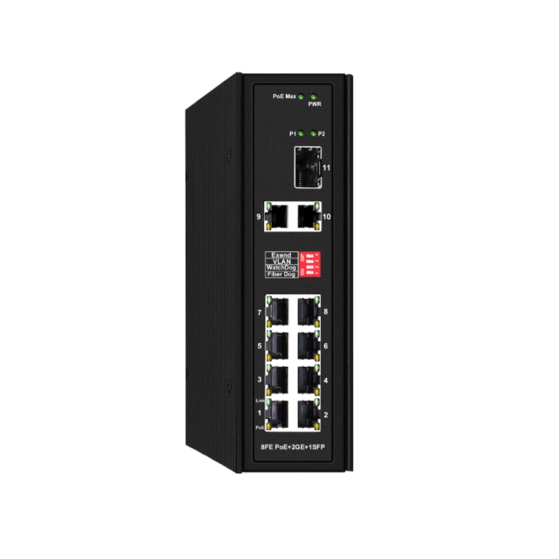 F6-5800-8P2GT1S Неуправляемый 1 Giga Opt и 2 GE Tx и 8 100M PoE Промышленный коммутатор