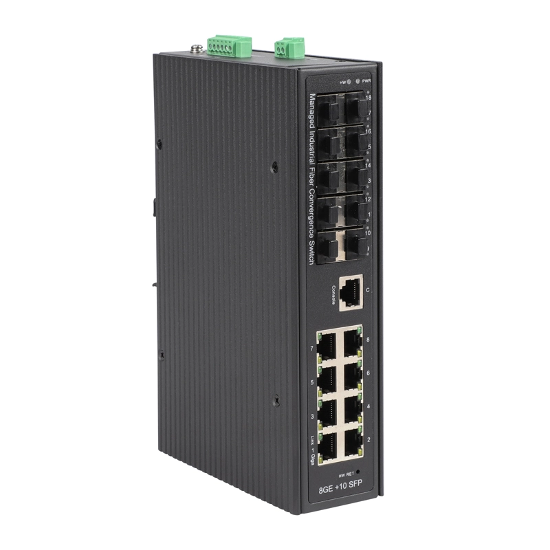 F6-5800-M8GTP10GS Управляемый промышленный коммутатор 10 1G OPT и 8 GE PoE