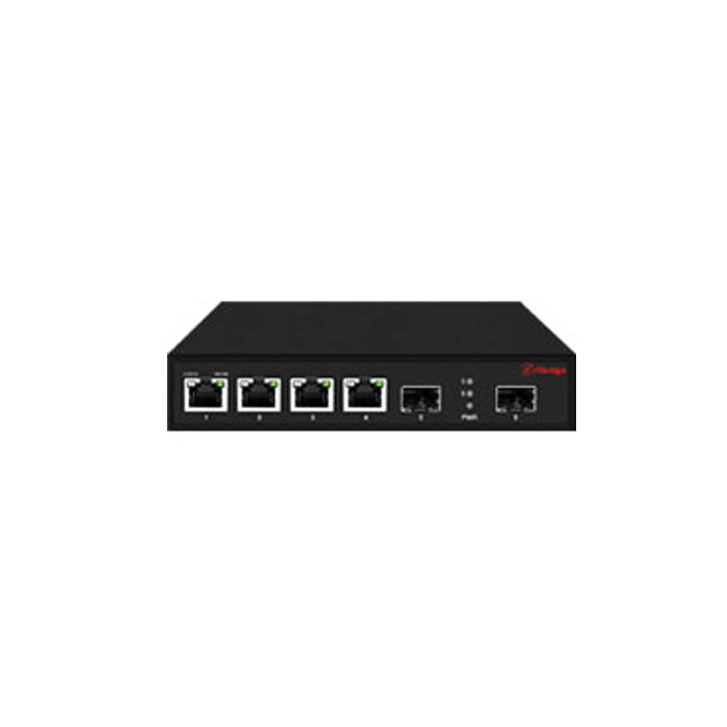 Управляемый OPT на 2 Гига и 4 коммутатора PoE на 1000 Мбит F6C-5800-M4GTP2GX