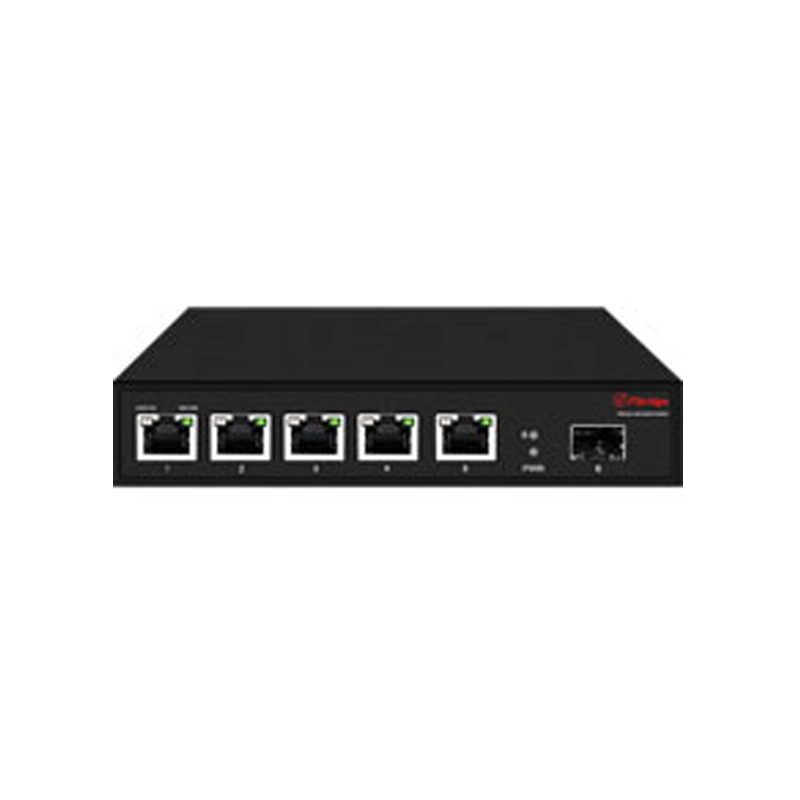 Неуправляемый 1-портовый восходящий кабель 10G SFP 5-портовый коммутатор 2,5G PoE F6C-5ME1X