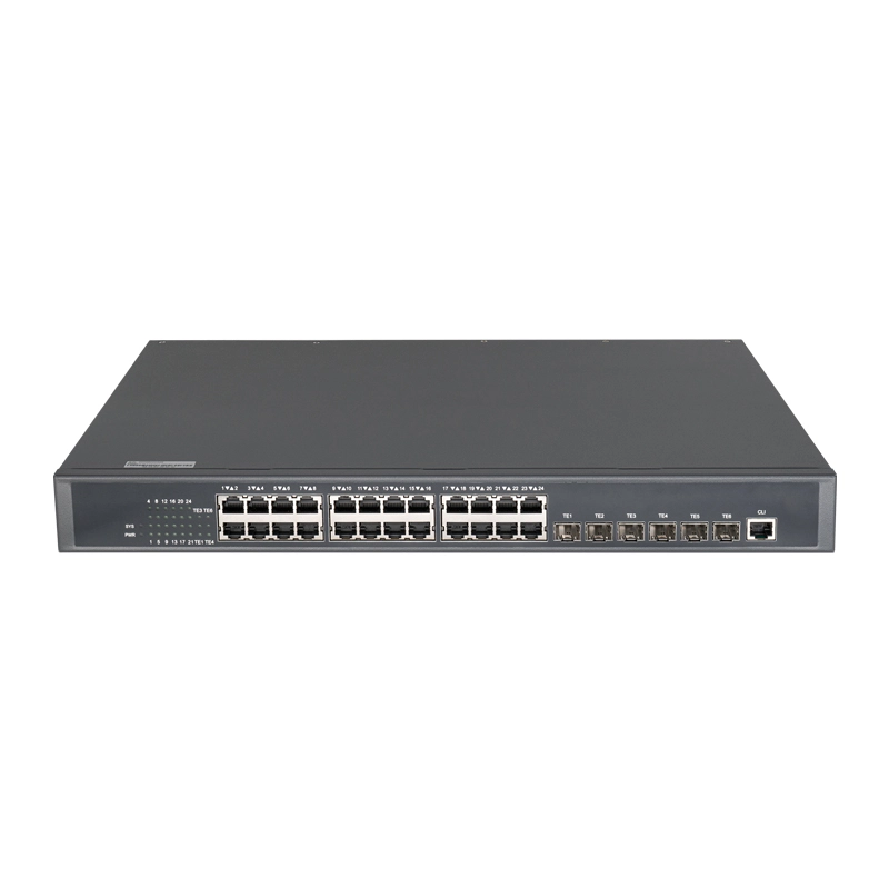 L3 управляемый 6-портовый 10G SFP 24-портовый 1G электрический коммутатор