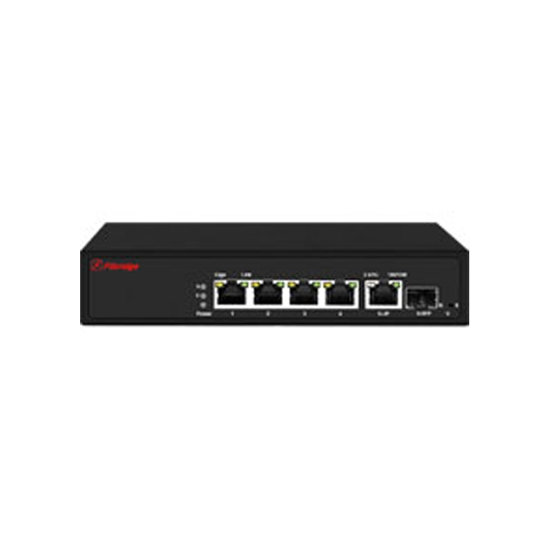 1-портовый 100M Fx 4-портовый 100M Tx PoE неуправляемый коммутатор F6C-5800-4TP1FX