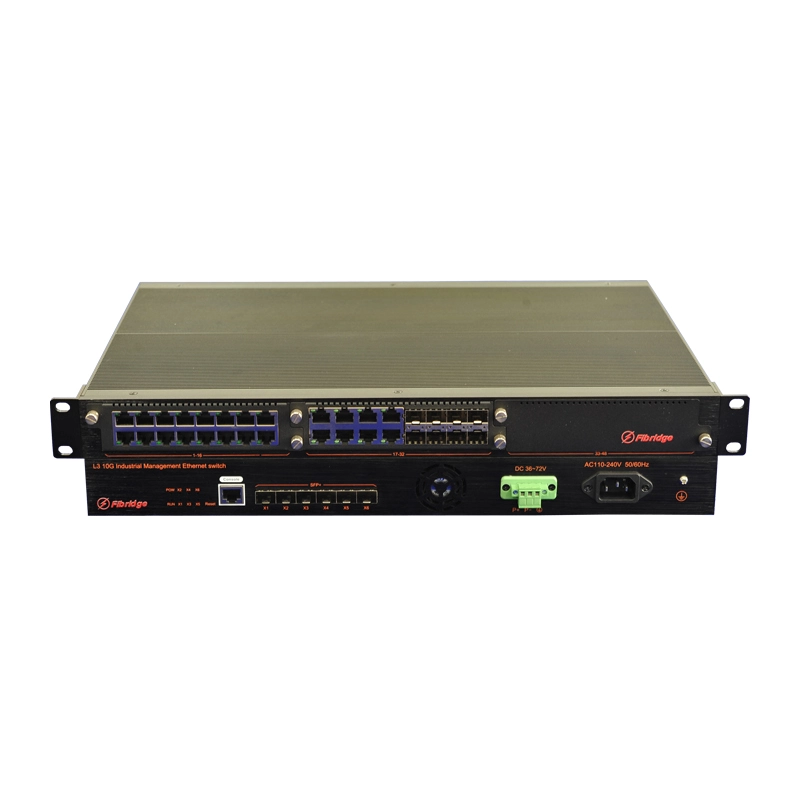 L3 6 10G SFP и 3x16 Giga Opt/Eth управляли промышленным переключателем локальных сетей